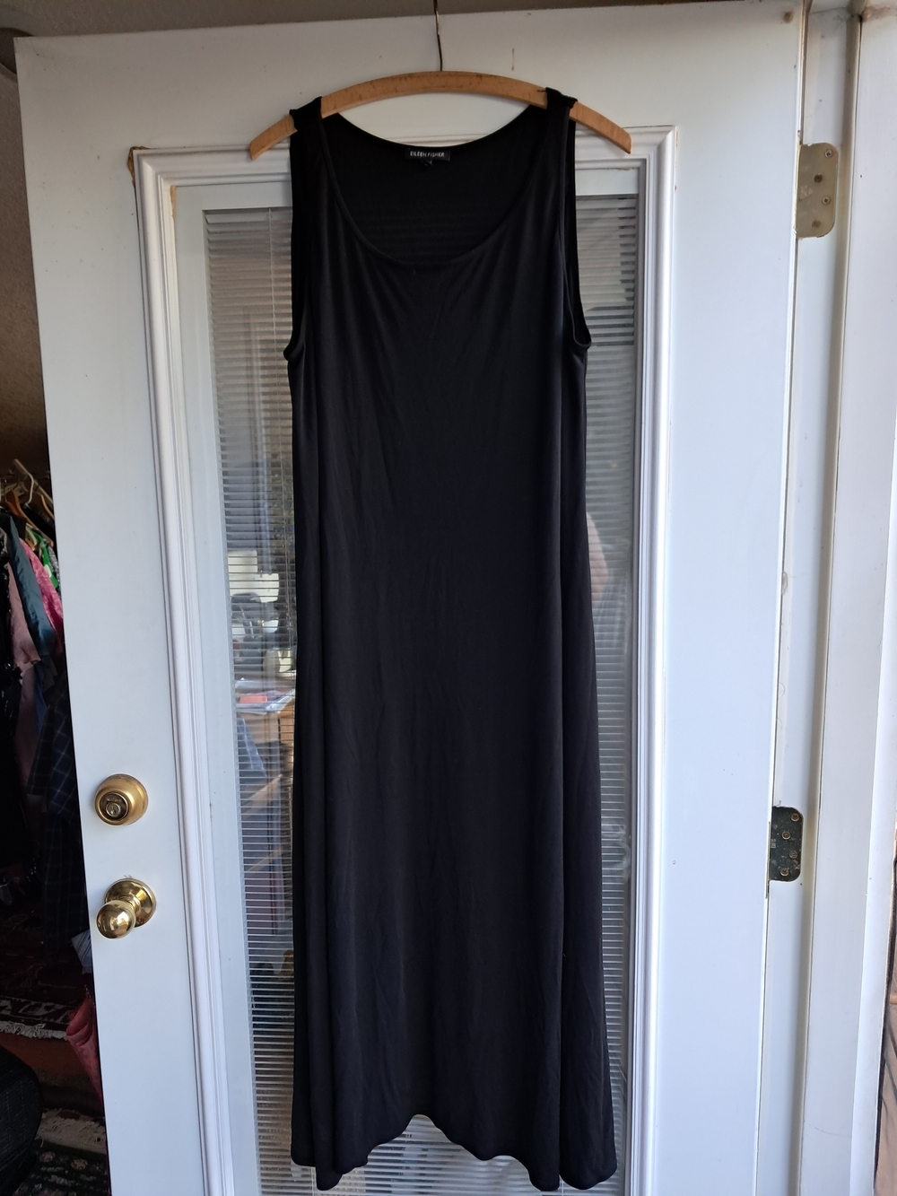 Eileen Fisher Black Sleeveless Maxi Dress
